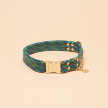 Load image into Gallery viewer, Dexter Large Dog Collar - Tartan Green