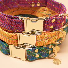 Load image into Gallery viewer, Dexter Large Dog Collar - Tartan Green