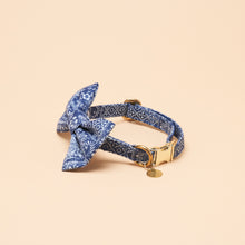 Load image into Gallery viewer, Bailey Bowtie Collar - Indigo Print