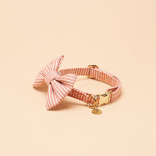 Load image into Gallery viewer, Bailey Bowtie Collar - Peach Stripe