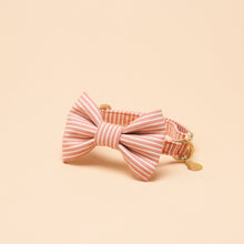 Load image into Gallery viewer, Bailey Bowtie Collar - Peach Stripe