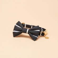 Load image into Gallery viewer, Bailey Bowtie Collar - Navy Stripe