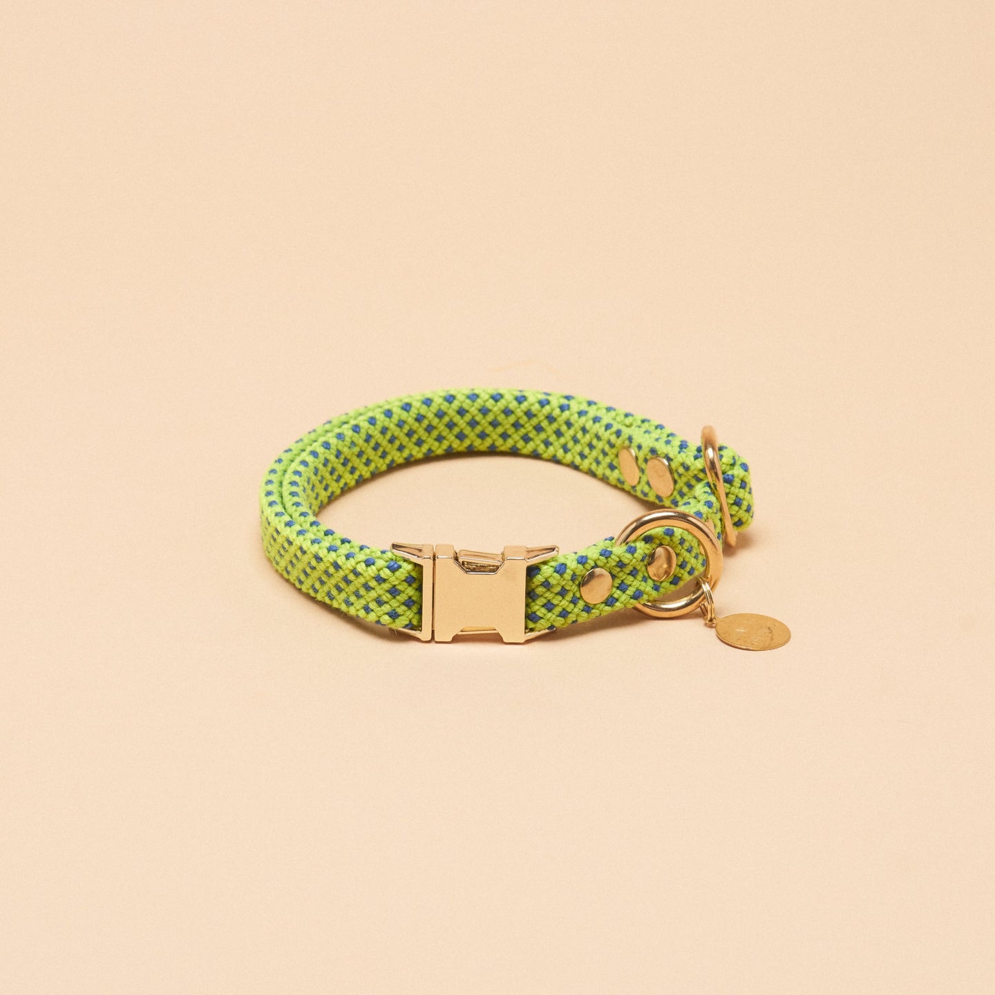 Saimin Flat Rope Collar - Neon Green