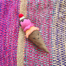 Load image into Gallery viewer, Double Scoop Cone Squeaker Toy - Brown