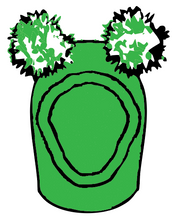 Load image into Gallery viewer, Pom Pom Sweater Hood - Green
