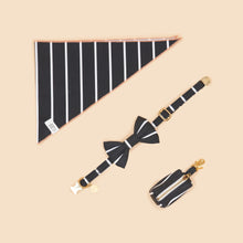 Load image into Gallery viewer, Bailey Bowtie Collar - Navy Stripe