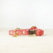Load image into Gallery viewer, Saimin Flat Rope Collar - Pomegranate Orange