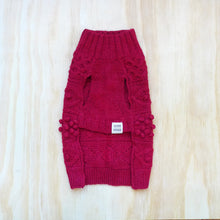 Load image into Gallery viewer, Parker Turtleneck Cable Sweater - Cherry Pink