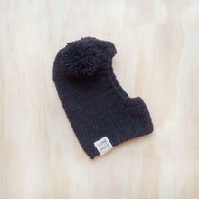 Load image into Gallery viewer, Pom Pom Sweater Hood -  Black