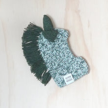 Load image into Gallery viewer, Unicorn Sweater Hood - Colorblock Green