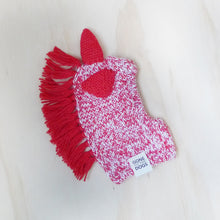 Load image into Gallery viewer, Unicorn Sweater Hood - Colorblock Red