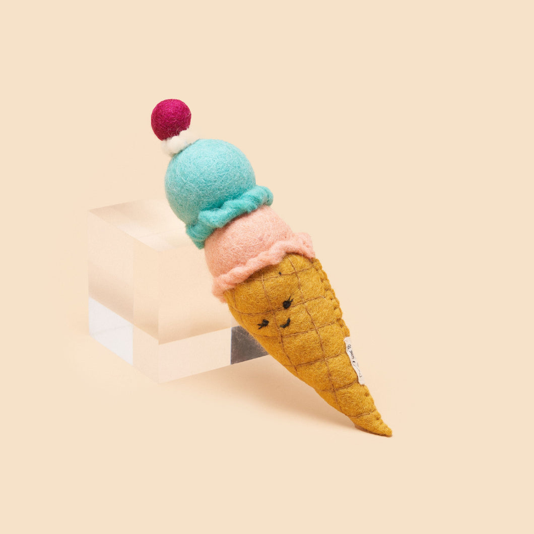 Double Scoop Cone Squeaker Toy