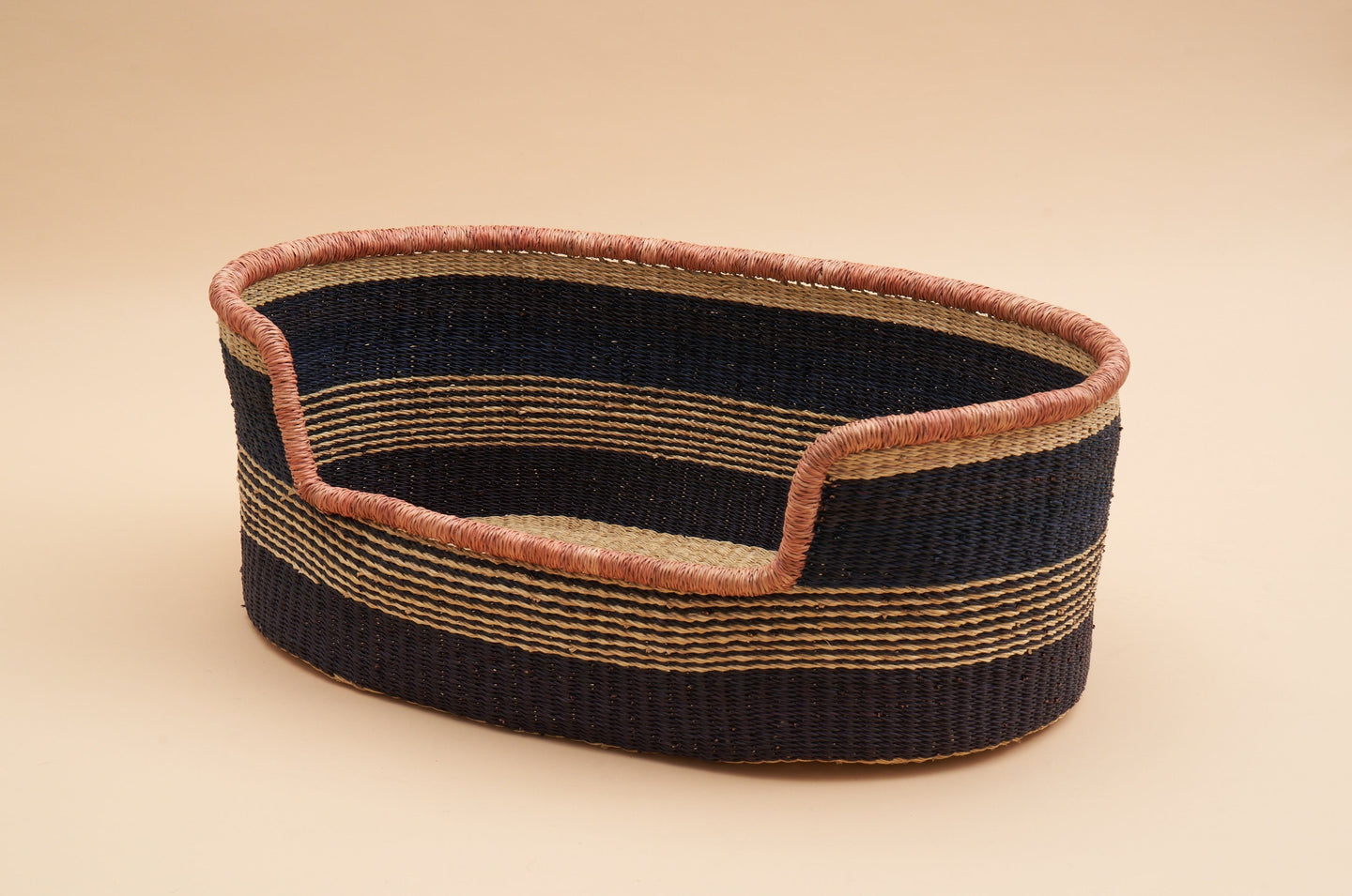 Sprawler Handwoven Dog Bed Basket - Peach Top (Store pick up only)
