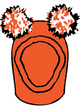 Load image into Gallery viewer, Pom Pom Sweater Hood - Orange
