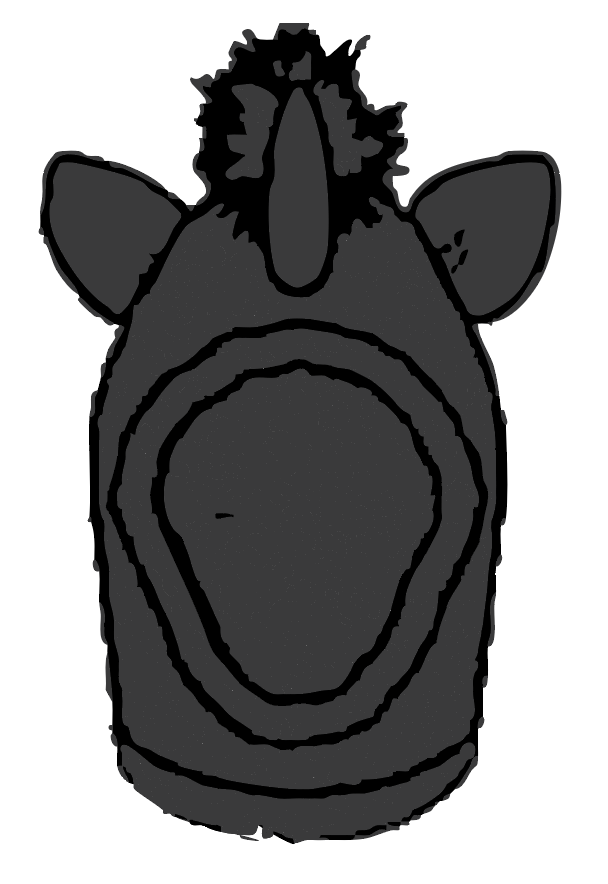 Unicorn Sweater Hood -  Black