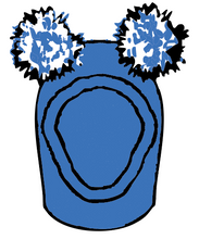 Load image into Gallery viewer, Pom Pom Sweater Hood - Blue
