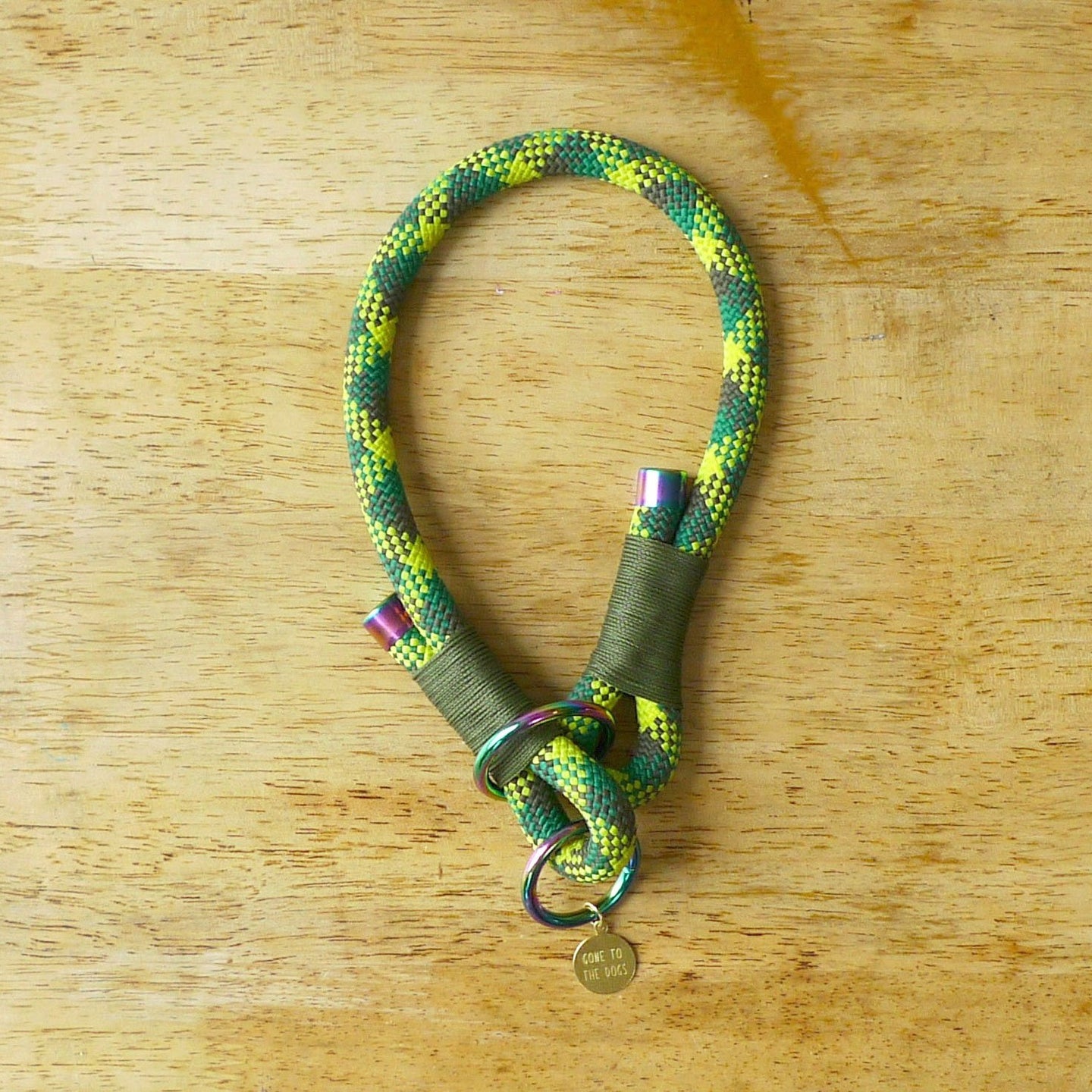 Green Rope Slip Collar for Dogs