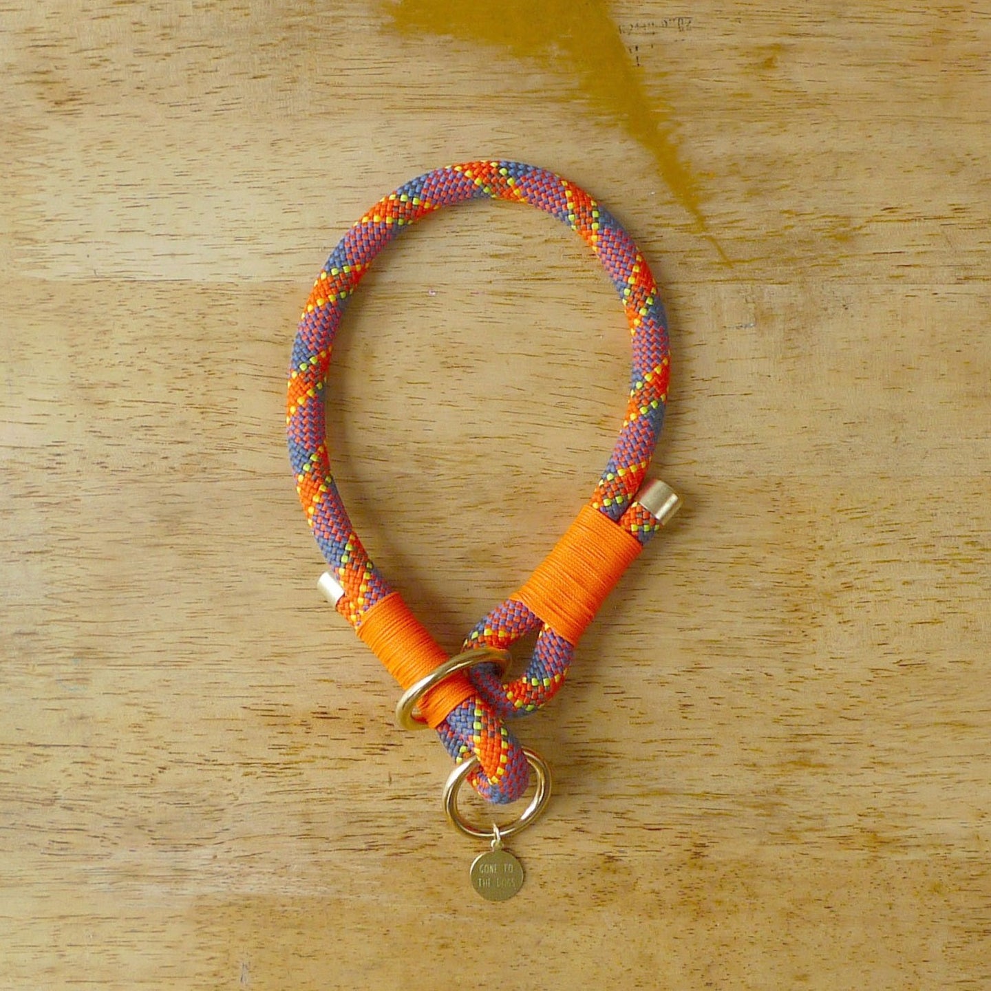 Orange Rope Slip Collar for Dogs
