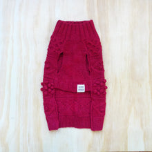 Load image into Gallery viewer, Parker Turtleneck Cable Sweater - Cherry Pink
