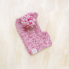 Load image into Gallery viewer, Pom Pom Sweater Hood -  Marled Cherry Pink
