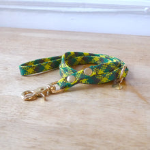 Load image into Gallery viewer, Upcycled Green Flat Rope Small Dog or Puppy leash
