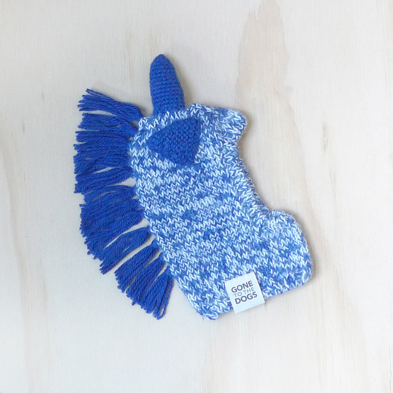 Unicorn Sweater Hood -  Colorblock Blue