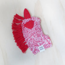 Load image into Gallery viewer, Unicorn Sweater Hood -  Colorblock Red

